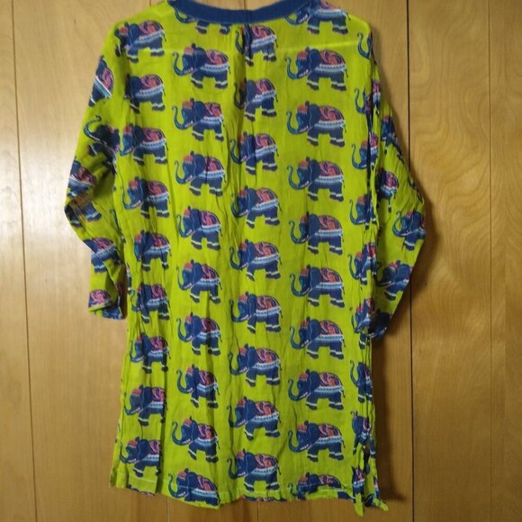 Macbeth Collection by Margaret Josephs 3/4 Sleeve Semi Sheer Elephant Swim Cover - Picture 5 of 7